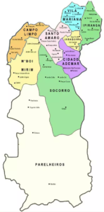Mapa da Zona Sul SP